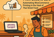 From Cloud to Cart: Automating WooCommerce Printing in the Heat of Thai Street Food