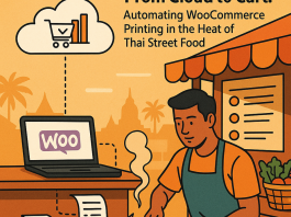 From Cloud to Cart: Automating WooCommerce Printing in the Heat of Thai Street Food