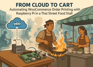 From Cloud to Cart: Automating WooCommerce Order Printing with Raspberry Pi in a Thai Street Food Stall Automate woocommerce